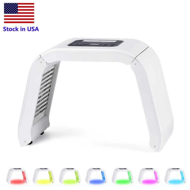 

Stock in USA 7 Color LED PDT Light Facial Mask Skin Care Photon Therapy Machine Facemask Rejuvenation Tightening Acne Treatment Wrinkle Removal