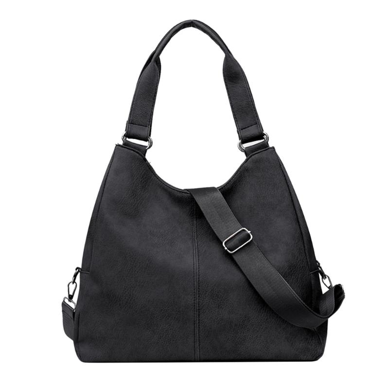 

Vintage Women Pure Color Crossbody Bags PU Leather Shoulder Bag Casual All-match Ladies Large Capacity Handbag Tote, Beige