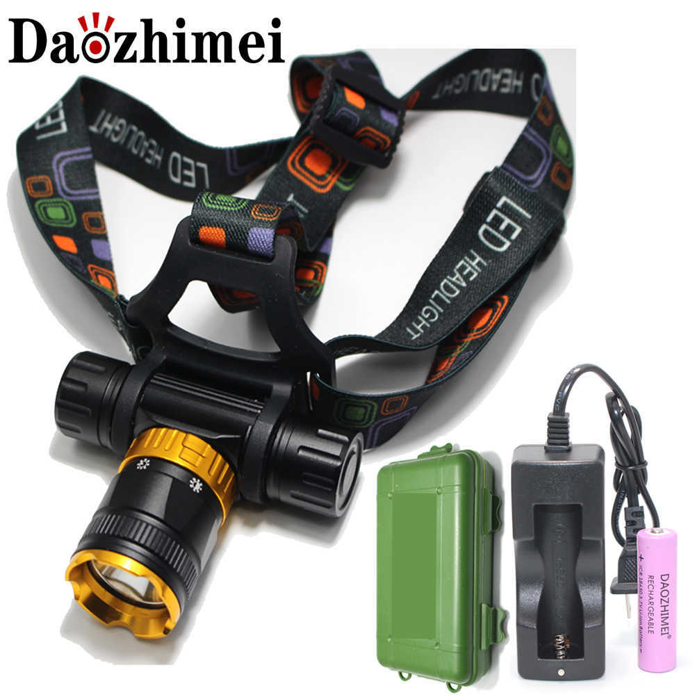 

new 5000 lumens T6 Diving head lamp Waterproof Headlight Led Lighting LED Headlamp Torch+1*18650 battery + AC/charger P0820