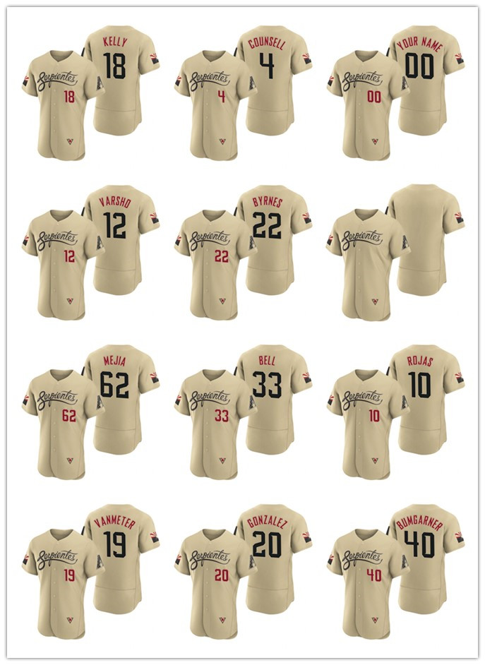 

Madison Bumgarner Diamondbacks Serpientes Jersey 2021 City Connect Eric Byrnes Pavin Smith Caleb Smith Jay Bell Randy Johnson Christian Walker Kole Calhoun, 11