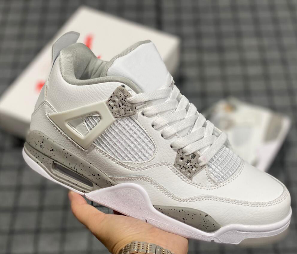 

4 White Oreo men Basketball Shoes CT8527-400 SE University Blue 4s White/Tech Grey/Black/Fire Red Outdoor Sneakers CT8527-100 With Box CV938
