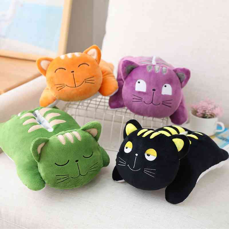 

Creative home cute toon a variety of cat Plush cover tissue box office carton