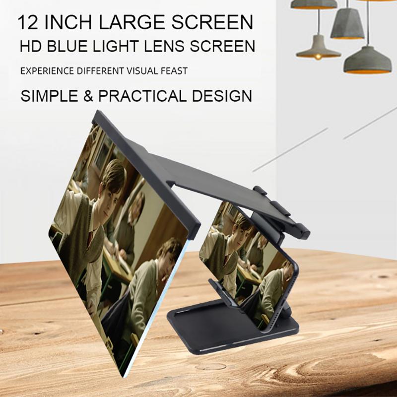 

Cell Phone Mounts & Holders High-Definition 12-inch Mobile Screen Magnifying Glas Anti-Blue Light Eye Protection Folding Portable Stand Ampl