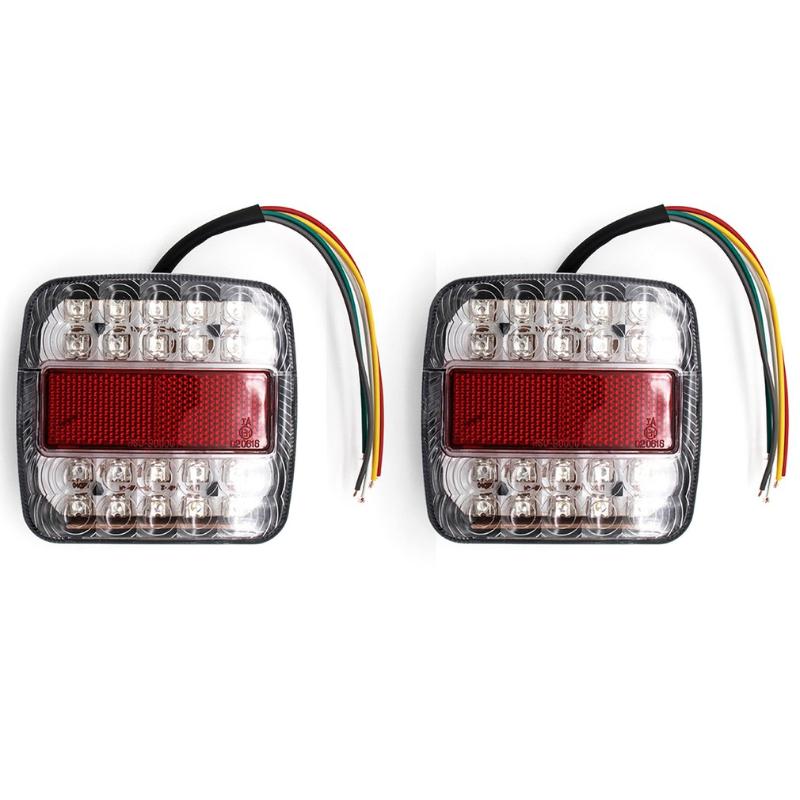 

Car Headlights 1Pair 20Lamps Double-color Tail Stop Light Brake Lights Rear
