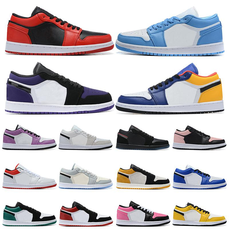 

1 1s low men women basketball shoes jumpman high quality unc red black pink green fashion comfortable sports trainers sneakers, 34