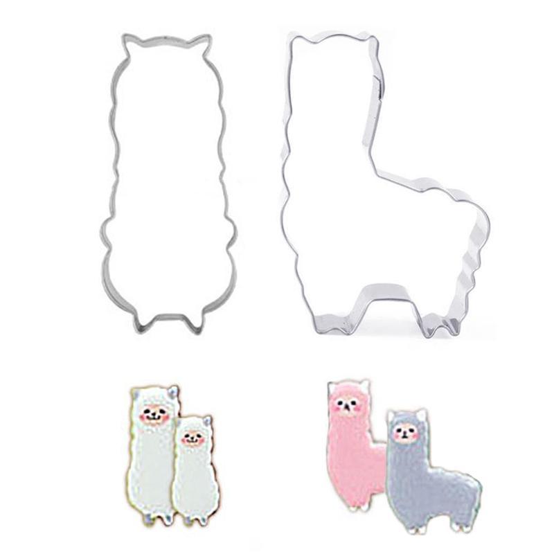 

Baking Moulds Alpaca Cookie Cutter Cute Llama Stainless Steel Animals Biscuit Molds Stamp Kitchen Animal Sheep Tool Mold