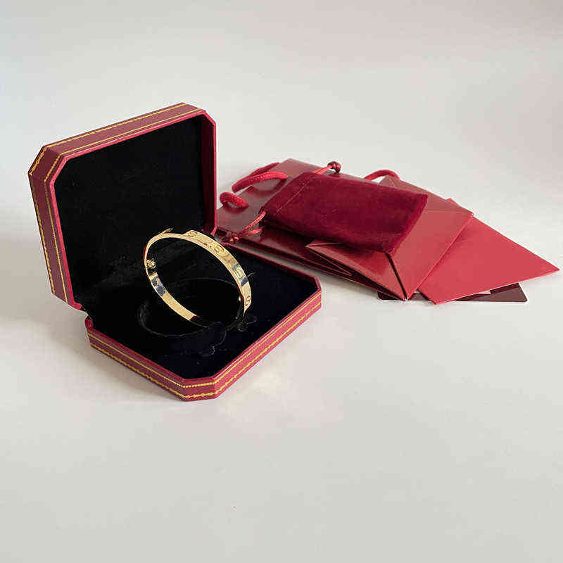 

Women Designer Bangles Men Titanium Bracelets Love Gold Silver Nail Bracelet Jewelry With The Box And Packaging H1027