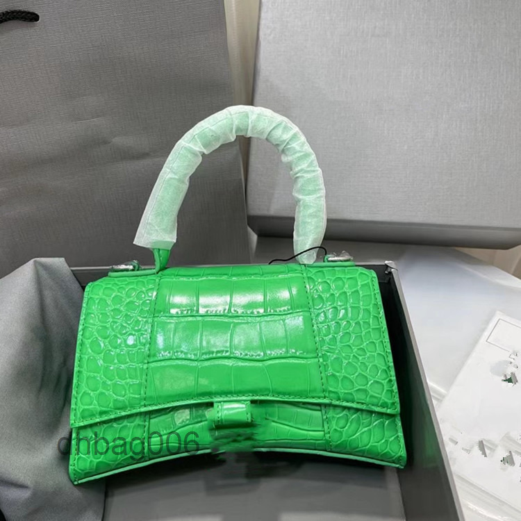 

Bag 2022 Designer Bags Female Women Balencaigas Hands b Hourglass Cowhide Crocodile Leather Single Shoulder Messenger Hand