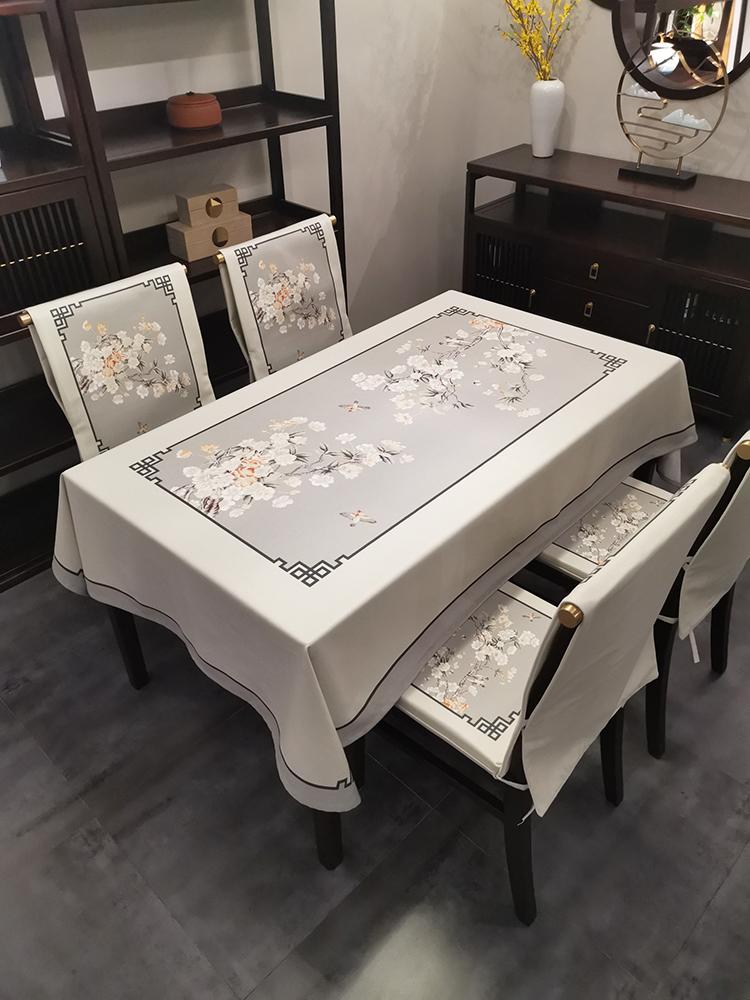 

Table Cloth Chinese Tablecloth Art Cotton Waterproof Anti Scald Oval Tea Mat, Show tablecloth