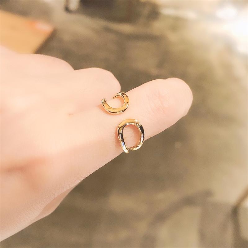 Wedding Rings Women&#039;s Ring Fashion Cool Female Open Personality Index Finger U-shaped Adjustable Bijoux Femme Accessories Drop-image-710278788