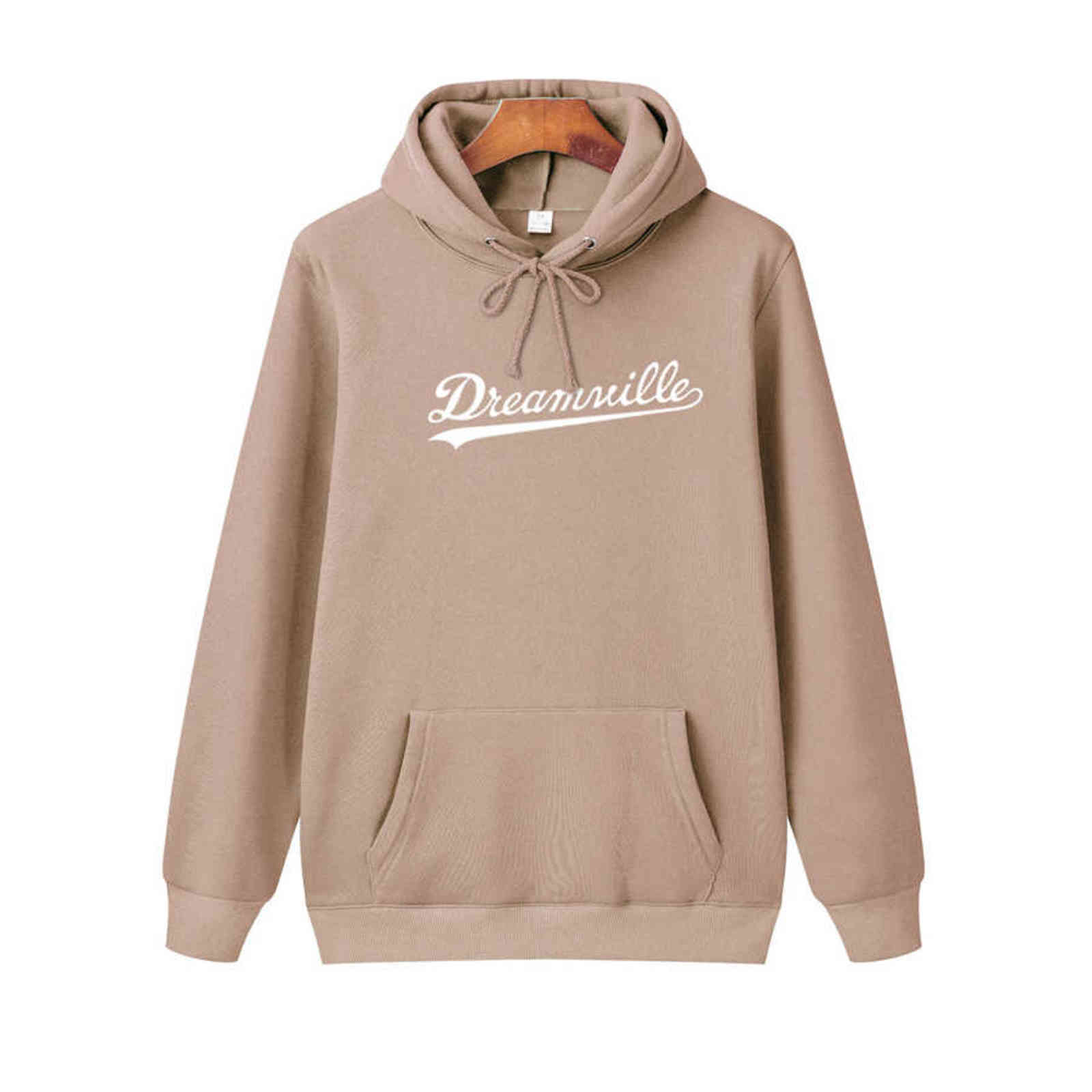 

2021 New Hoodies Men Hip Hop Dreamville j Cole Hooded Prey Letter Winter Fleece Dos, Hw0092green