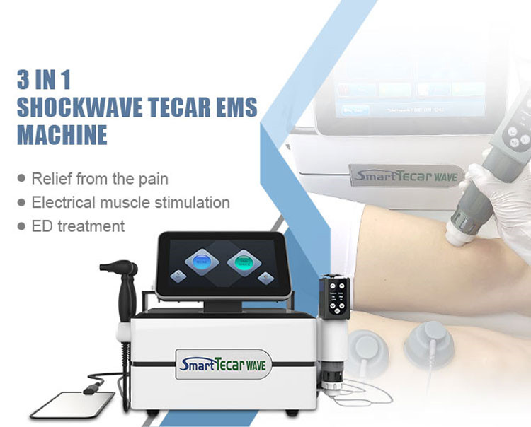 3 in 1 Diathermy Therapy Combined Shockwave and EMS Electric Muscle Stimulation RET CET Smart Tecar Wave For Body Massage Rehabilitation Pain Rel-image-721348027
