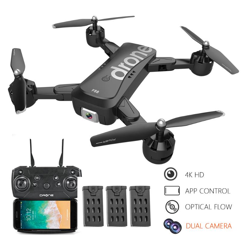 

Drone With Dual Camera 4K Image Follow Optical Flow Positioning APP Gesture Control Foldable Quadcopter Toy For Kid Drones