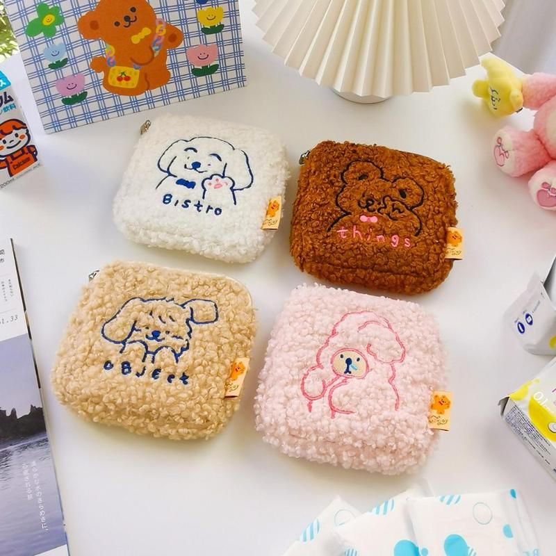 

Bentoy Women Sanitary Napkin Cosmetic Bag For Girls Korea Coin Purse Card Case Female Clear Tampon Japan Storage Holder Bags & Cases