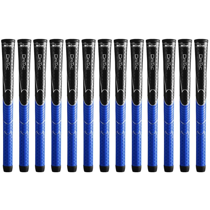 

Club Grips SET OF 13 WINN DRITAC AVS MIDSIZE BLACK/BLUE GOLF GRIP PU SOFT