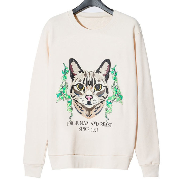 

Fashion Stylist Mens Sweatshirt Jacket 2020 Winter Top Super Soft Sweashirts Men Women Pullover Long Sleeve Hip Hop Cat Sweat Shirt, Black