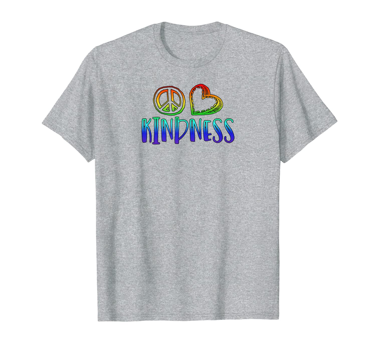 PEACE LOVE and KINDNESS Rainbow LGBT Pride Vintage Retro T-Shirt-image-703604481