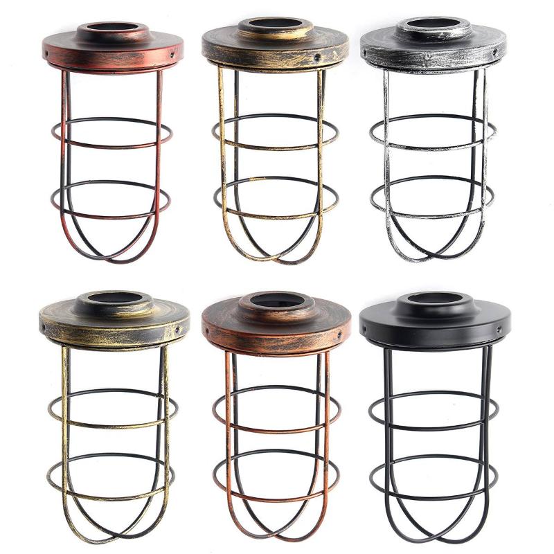 

Lamp Covers & Shades 105x200mm Iron Edison Vintage Retro Lampshade Ceiling Light Fitting Guard Wire Cage Bar Cafes Decor Cover Base