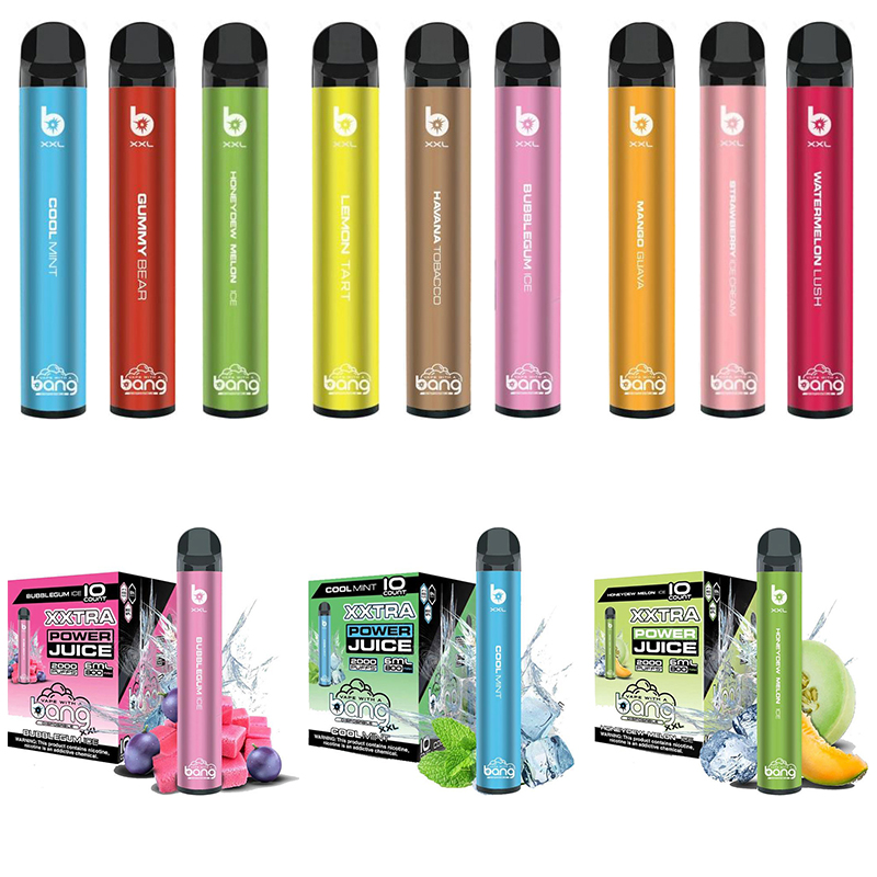 

Bang XXL 2000 Puffs XXTRA Disposable Vape Pen mix flavors Kits cigarettes 800mAh Battery 5ML Vapor eCigs Puff bars electronic cigarette wholesale
