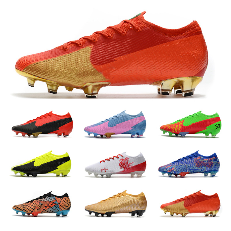 

2021 Mercurial 13 Elite FG Soccer Cleats Shoes Designer low Ankle Neymar World Cup ACC Cristiano Ronaldo Football Boots scarpe da calcio, Color 7