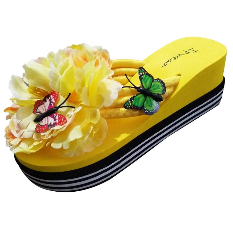 

Slippers Ladies Sandals Fashion Versatile Flat Beach Solid Color Pearl Wedges Spring Summerwomen's Shoes 2021, Black