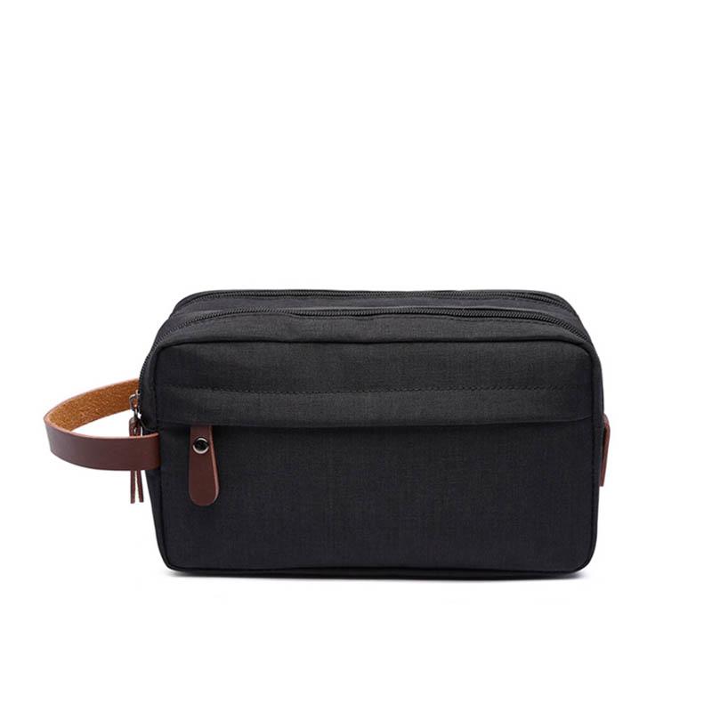 

Cosmetic Bag Wash Canvas Snowflake Material Coin Purse Water Repellent Storage Bags & Cases, Black