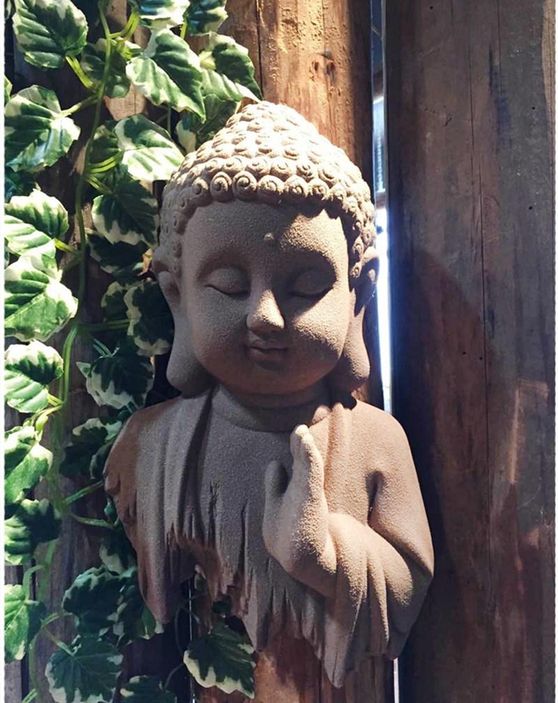 

HHT] Top Zen Decor Wall Hanging Home Ceramic Buddha Bookroom Decoration Buddhism Furnishing Statue Decorative Objects & Figurines
