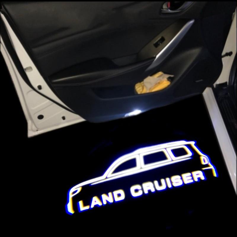 

2pcs Apply LAND CRUISER (2007-2021) LC200 HD No Fading Car LED Door Warning Light Projector Ghost Shadow Welcome Ligh Interior&External Ligh