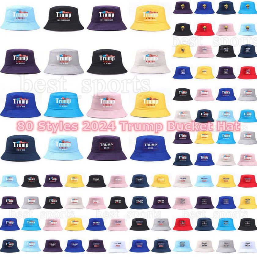 

Trump Bucket Sun Cap 80 Styles USA Election Trump 2024 Fisherman Hat Keep America Great Party Hats ZZA3404