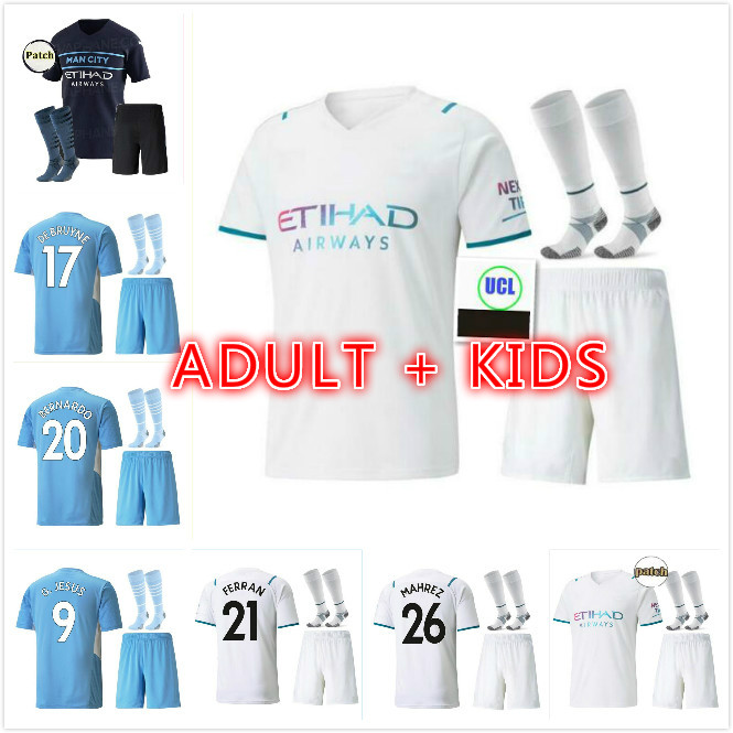 

adult kit man 21 22 city FODEN soccer jerseys 2021 2022 STERLING football shirt manchester Home Away third DE BRUYNE GESUS BERNARDO MAHREZ FERRAN men kids kits