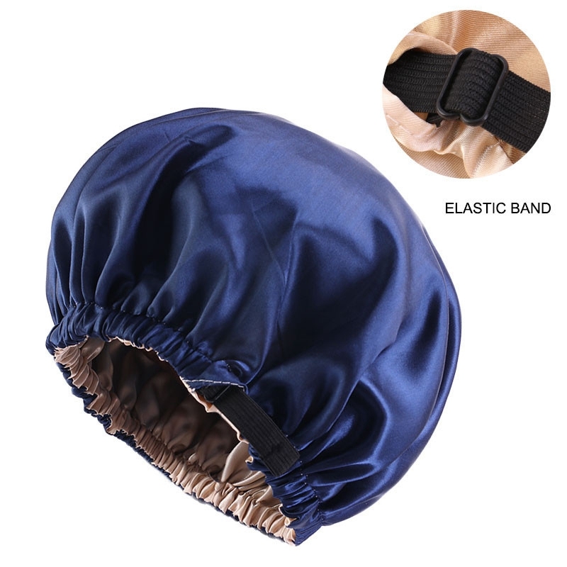 

Satin Hair Cap For Sleeping Invisible Flat Imitation Silk Round Haircare Women Headwear Ceremony Adjusting Button Night Hat free DHL