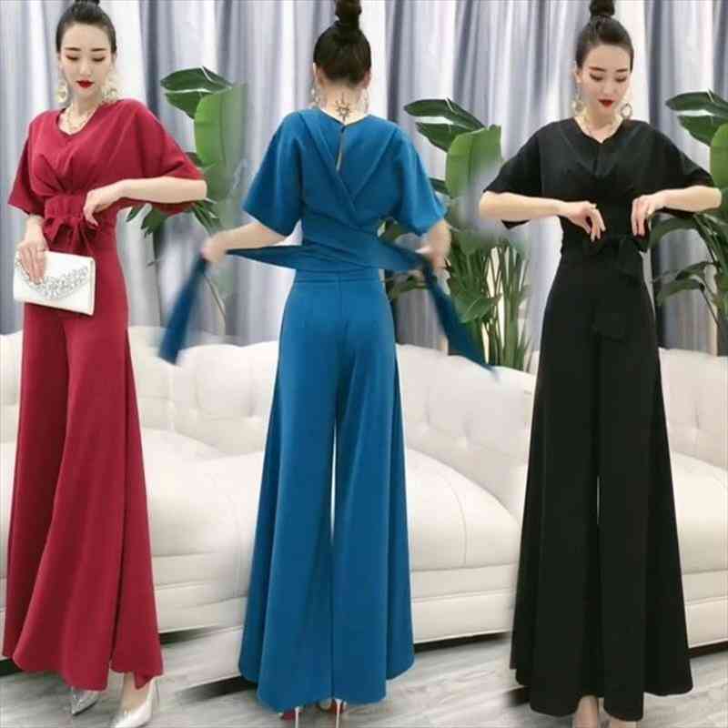 

Womens Spring Autumn Outfits Plus Size Clothing 2 Two Piece Set Korean Fashion Style Wide Leg Pants Tops For Women, White