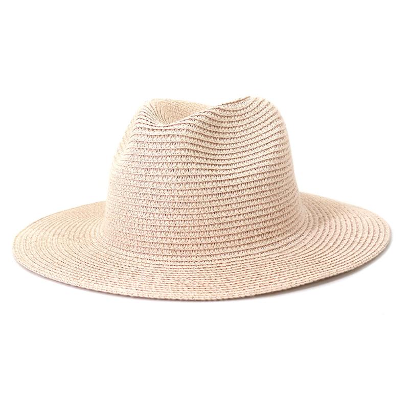 

Wide Brim Hats Wholesale Men And Women Outdoor Travel Seaside Bucket Hat Solid Color Fedora Adult Straw Sun Cap 58cm 24 Colors, White