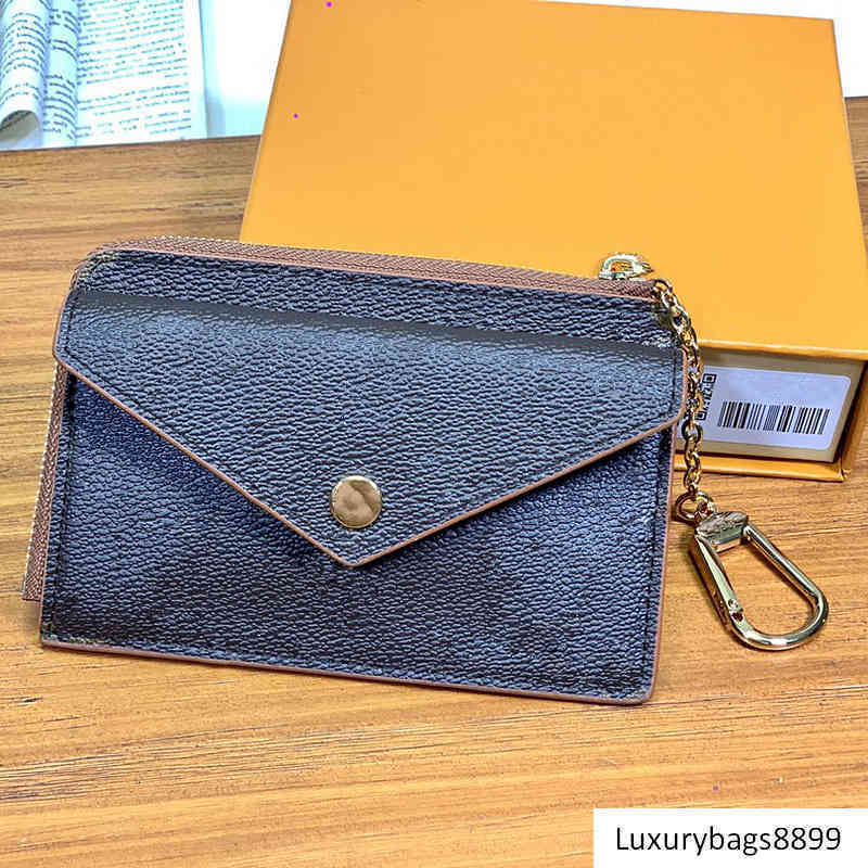 

Credit Card Holder Key Pouch Zippy Coin Purse 5A+Quality Classic Men Women Unisex Pocket Fashiong Mini Wallet Handy Slim Bank With Box, Red;black