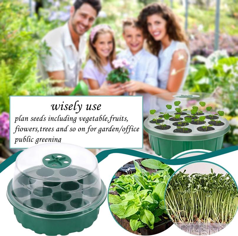 

Seed Starter Trays Nursery Pots Seedling Tray Humidity Adjustable Switch Garden Decor Accessories N50 Planters