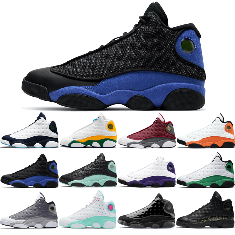 

man basketball shoes 13s fashion Atmosphere Grey Aurora Green Cap and Gown Gold Glitter Hyper Royal Island Lakers Lucky Obsidian Red Flint Starfish
