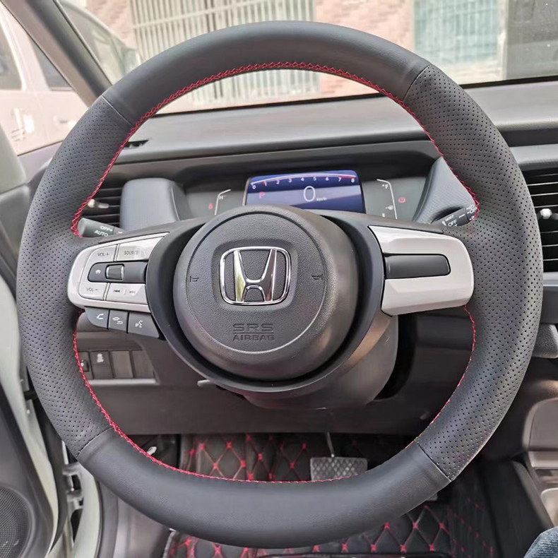 

DIY customized special suede car interior steering wheel cover For Honda 2021 FIT xrv Vezel Civic special grip cover