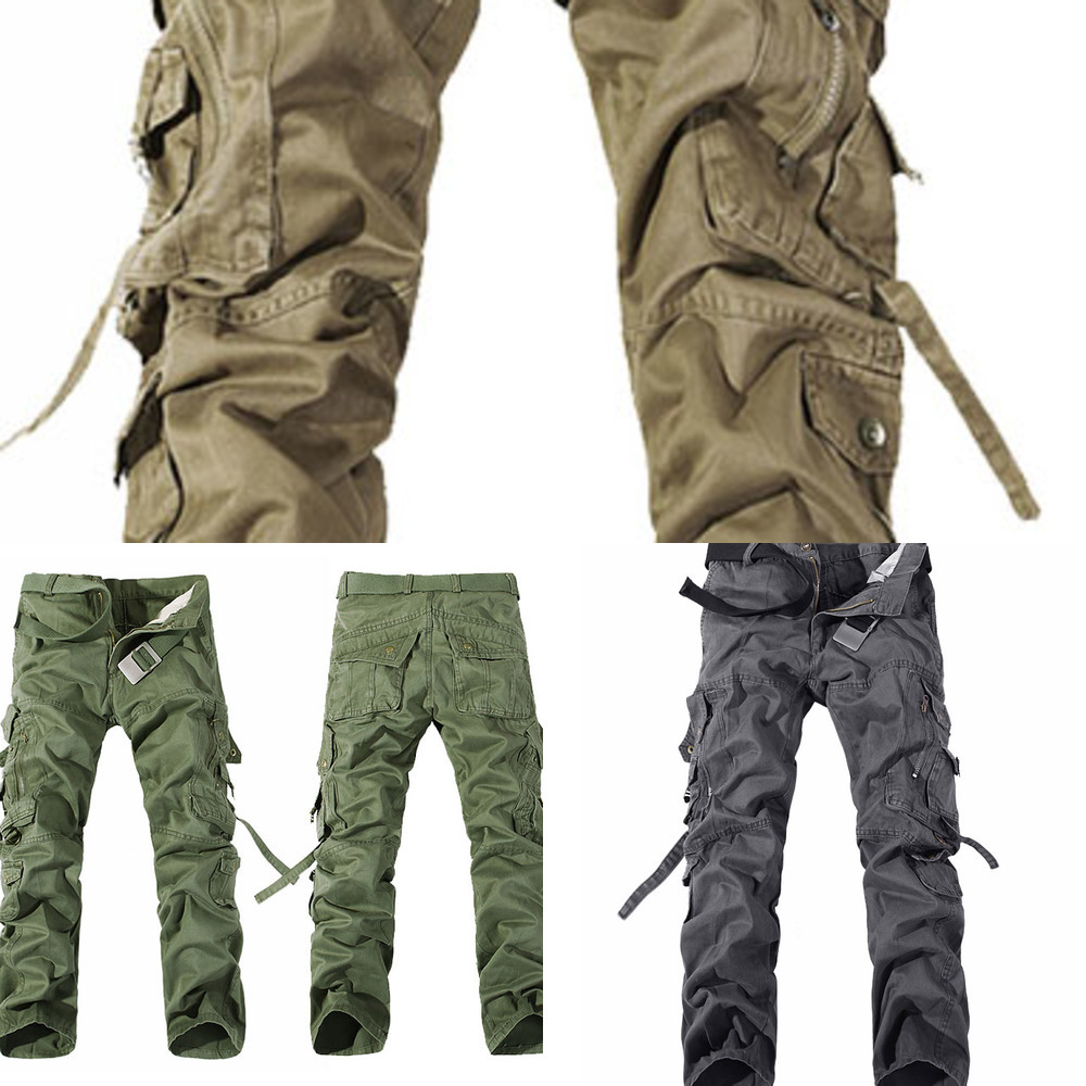 

Military Tactical pants men Multi-pocket washed overalls men loose cotton pants male cargo pants for men trousers,size 28-42 X0611, Kaqi