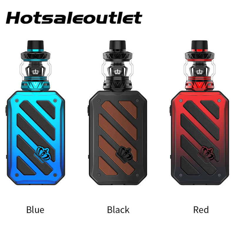 

Uwell Crown 5 V Kit Powered by Dual 18650 Batteries and 5ml Crown V Tank with 0.23ohm/0.3ohm/0.2ohm UN2 Coil Original, Black