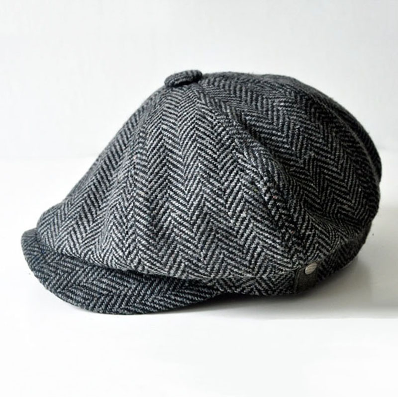 

Two Styles Fabric Vintage England Style Newsboy Hat Dark Color Design Men And Women Common Fashion Hats Multi Size Mixed Wholesale, C1