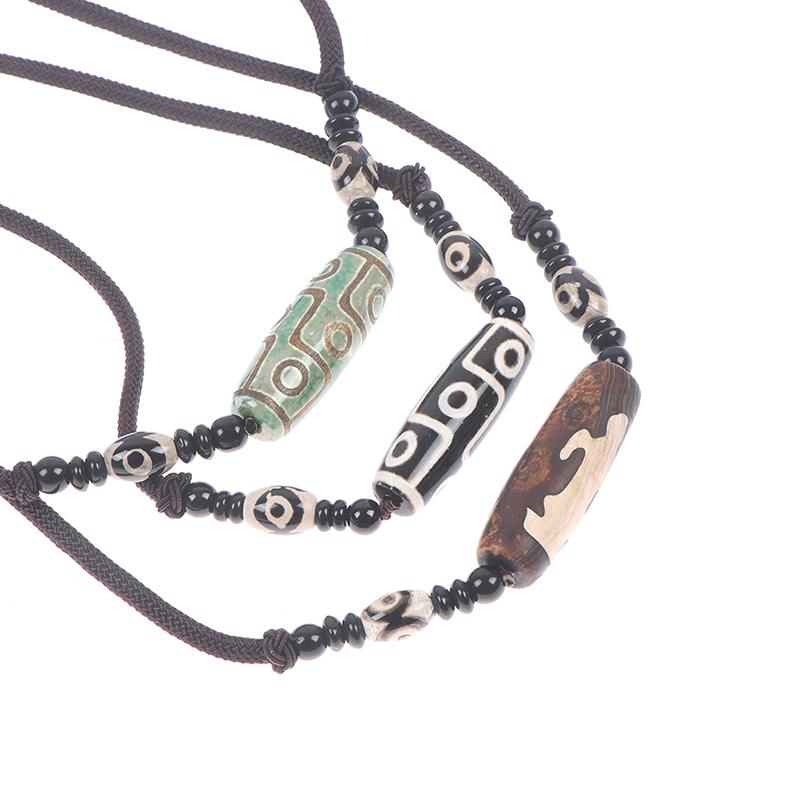 

Pendant Necklaces Ethnic Tibetan Nine Eyes Dzi Necklace Male Simple Female
