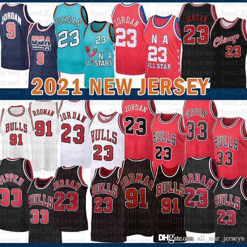 

2021 New Basketball Jersey Chicago Bull Mens 23 Michael Scottie 33 Pippen Mesh Retro Dennis 91 Rodman Youth Kids Orange MENS, Ncaa