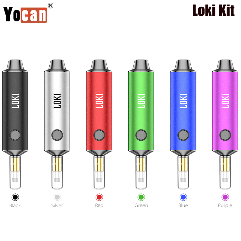 

Yocan LOKI Kit Vaporizer Built-in 650mAh Battery with Type-C Fast Charging Updated XTAL Tip Dual Air Paths Electronic Cigarette Authentic, Black