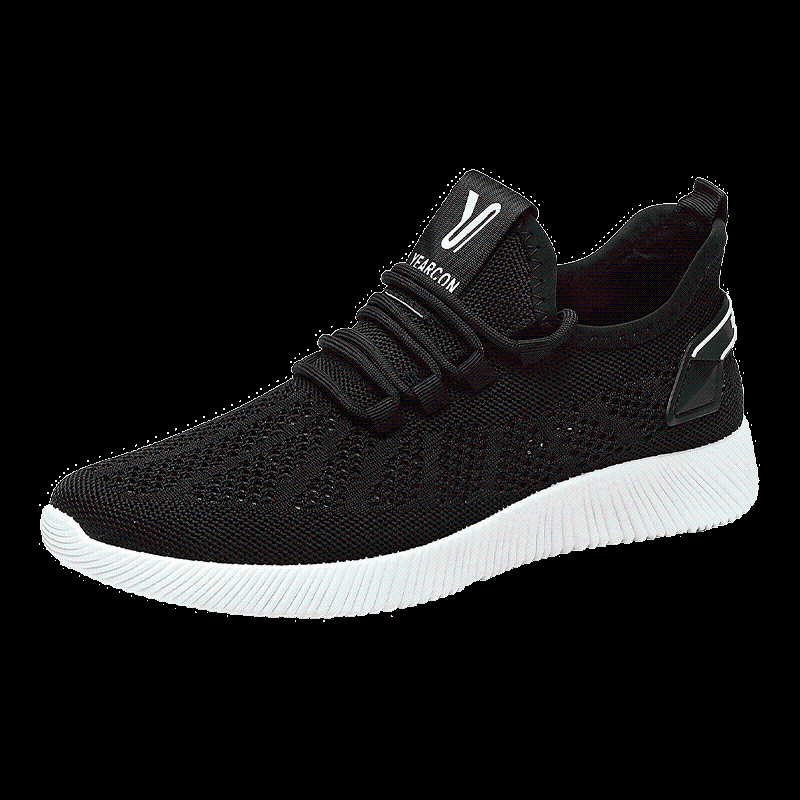 

Dress Shoes Sport Fashion Casual No-slip Men Sneakers Zapatillas Knit Fabric Lightweight, Black white