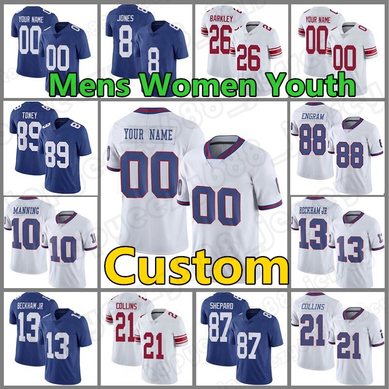 

89 Kadarius Toney Mens 26 Saquon Barkley Giants Football Jerseys 8 Daniel Jones New Custom York Eli Manning Shepard Sterling Women Evan Engram Youth Kenny Golladay 11, Custom youth(juren)