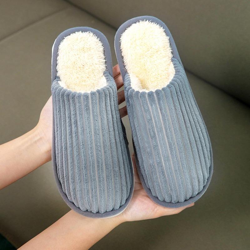 

Slippers Autumn Winter Women Men Soft Insole Home Shoes Cotton For Indoor Non-slip Slides Comfortable Footwear, A-3