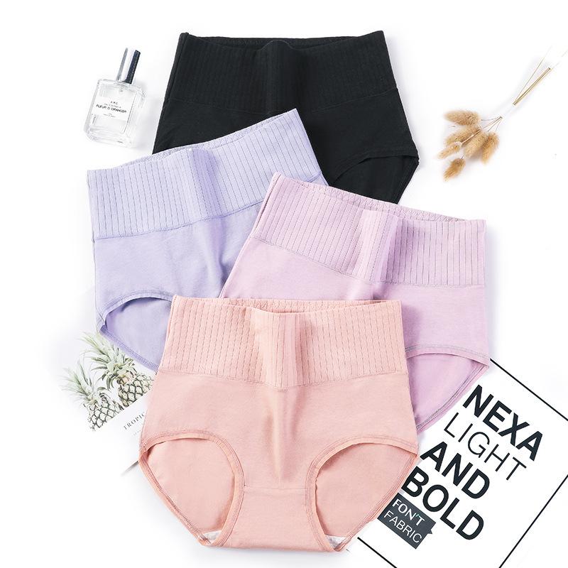 

Women's Panties Large Size Panties, Pure Cotton Plus Fertilizer, Increased Mid-high Waist, Belly Briefs