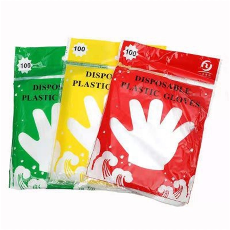 

Plastic Disposable Glove Food Grade Waterproof Transparent Gloves Home Clean Gloves Colorful Packing 100pcs Other Kitchen Tools