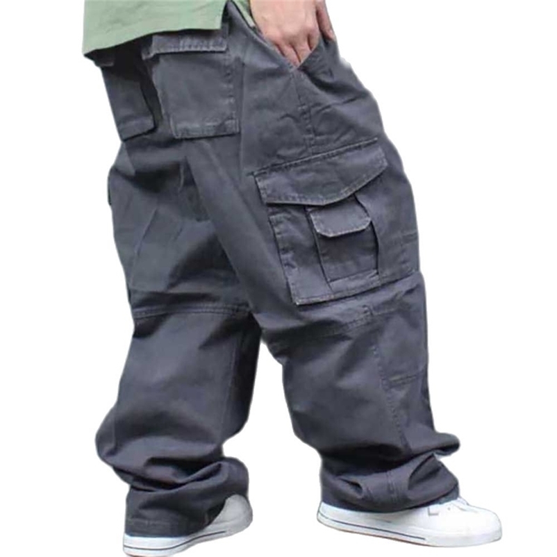 

Wide Leg Hip Hop Pants Men Casual Cotton Harem Cargo Pants Loose baggy Trousers Streetwear Plus Size Joggers Men Clothing 211108, Army green