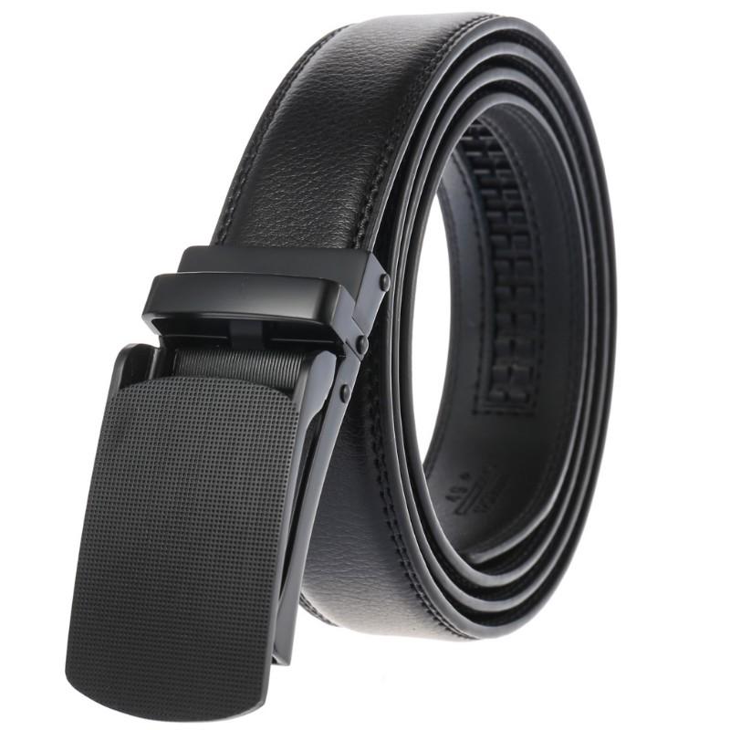 

Belts Male Genuine Leather Strap For Men Top Quality Belt Automatic Buckle Black Cummerbunds LY133-0134-1